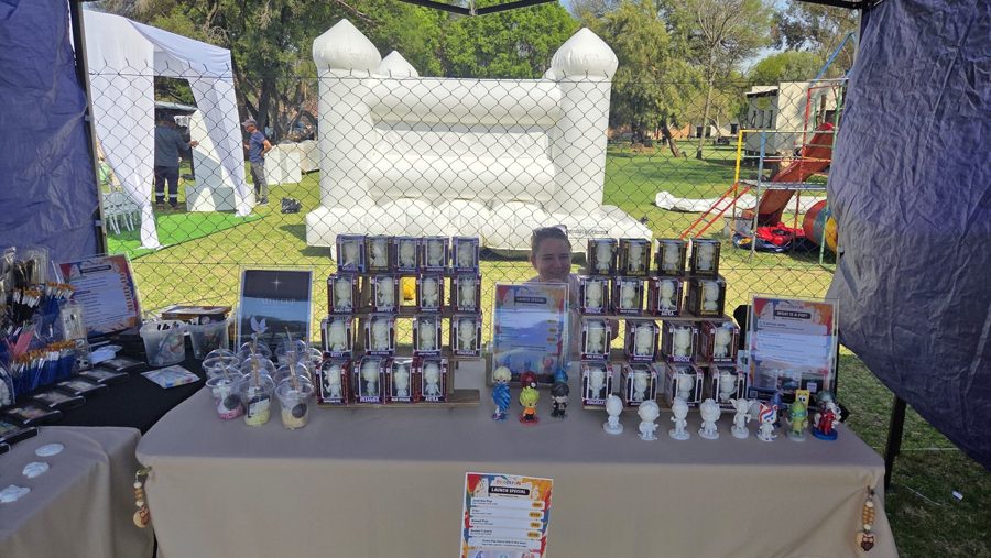 The ColourPops stall with the team behind it